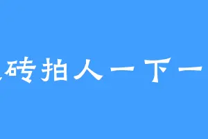 板砖拍人一下一个